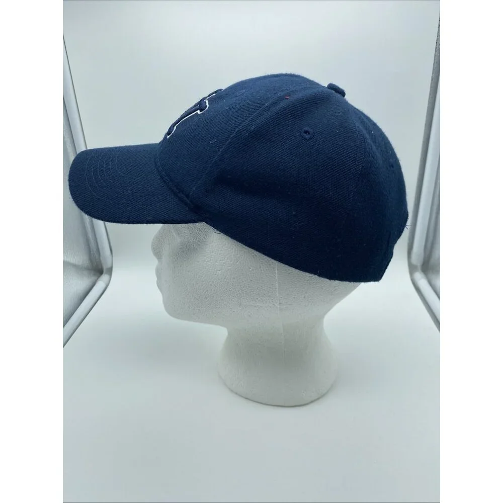 Youth Blue NY Baseball Cap Hat Hook & Loop Kids